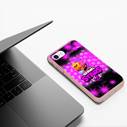 Чехол iPhone 7/8 матовый BRAWL STARS:SANDY, цвет: 3D-светло-розовый — фото 2