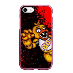 Чехол iPhone 7/8 матовый Five Nights At Freddy's, цвет: 3D-малиновый