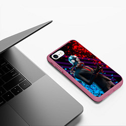 Чехол iPhone 7/8 матовый Fortnite 004, цвет: 3D-малиновый — фото 2