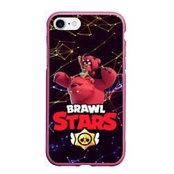 Чехол iPhone 7/8 матовый Brawl Stars - Nita, цвет: 3D-малиновый