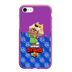 Чехол iPhone 7/8 матовый BRAWL STARS NITA, цвет: 3D-малиновый