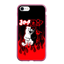 Чехол iPhone 7/8 матовый MONOKUMA, цвет: 3D-малиновый