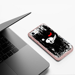 Чехол iPhone 7/8 матовый MONOKUMA, цвет: 3D-светло-розовый — фото 2