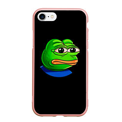 Чехол iPhone 7/8 матовый Frog, цвет: 3D-светло-розовый