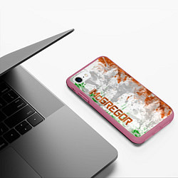 Чехол iPhone 7/8 матовый Конор МакГрегор, цвет: 3D-малиновый — фото 2