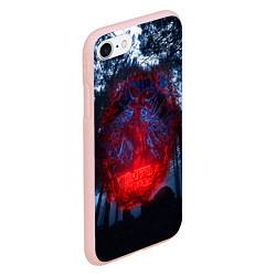 Чехол iPhone 7/8 матовый Demogorgon Stranger Things, цвет: 3D-светло-розовый — фото 2