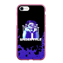 Чехол iPhone 7/8 матовый UNDERTALE, цвет: 3D-малиновый