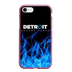 Чехол iPhone 7/8 матовый DETROIT: BECOME HUMAN, цвет: 3D-малиновый