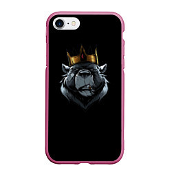 Чехол iPhone 7/8 матовый King, цвет: 3D-малиновый