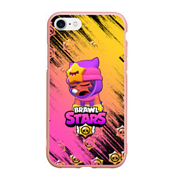 Чехол iPhone 7/8 матовый Бравл старс Сэнди, цвет: 3D-светло-розовый
