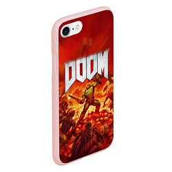 Чехол iPhone 7/8 матовый DOOM, цвет: 3D-светло-розовый — фото 2