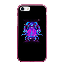 Чехол iPhone 7/8 матовый Рак, цвет: 3D-малиновый