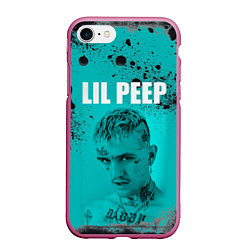 Чехол iPhone 7/8 матовый Lil Peep, цвет: 3D-малиновый
