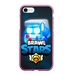 Чехол iPhone 7/8 матовый BRAWL STARS 8 BIT, цвет: 3D-малиновый