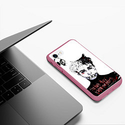 Чехол iPhone 7/8 матовый Xxxtentacion, цвет: 3D-малиновый — фото 2