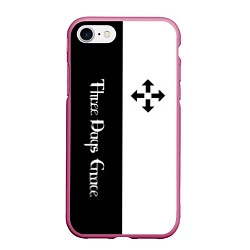 Чехол iPhone 7/8 матовый Three Days Grace, цвет: 3D-малиновый