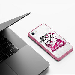 Чехол iPhone 7/8 матовый Three days grace, цвет: 3D-малиновый — фото 2