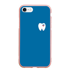 Чехол iPhone 7/8 матовый Стоматолог, цвет: 3D-светло-розовый