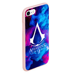 Чехол iPhone 7/8 матовый ASSASSINS CREED, цвет: 3D-светло-розовый — фото 2