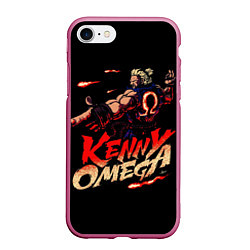 Чехол iPhone 7/8 матовый Kenny Omega Street Fighter, цвет: 3D-малиновый