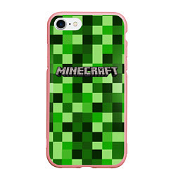 Чехол iPhone 7/8 матовый MINECRAFT CREEPER КАПЮШОН, цвет: 3D-баблгам