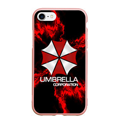 Чехол iPhone 7/8 матовый UMBRELLA CORP, цвет: 3D-светло-розовый