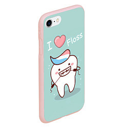 Чехол iPhone 7/8 матовый Tooth, цвет: 3D-светло-розовый — фото 2