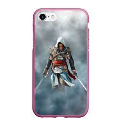 Чехол iPhone 7/8 матовый ASSASSIN'S CREED, цвет: 3D-малиновый