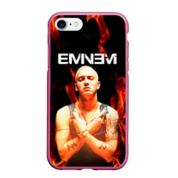 Чехол iPhone 7/8 матовый EMINEM, цвет: 3D-малиновый