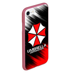 Чехол iPhone 7/8 матовый UMBRELLA CORP, цвет: 3D-малиновый — фото 2