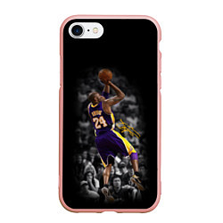 Чехол iPhone 7/8 матовый KOBE BRYANT, цвет: 3D-светло-розовый