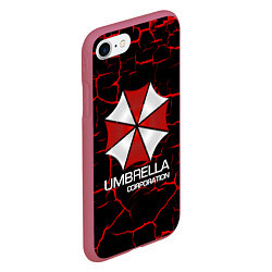 Чехол iPhone 7/8 матовый UMBRELLA CORP, цвет: 3D-малиновый — фото 2