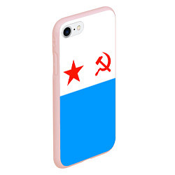 Чехол iPhone 7/8 матовый ВМФ СССР, цвет: 3D-светло-розовый — фото 2