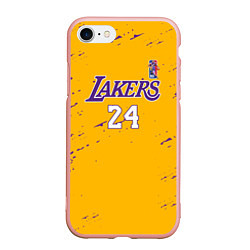 Чехол iPhone 7/8 матовый KOBE BRYANT, цвет: 3D-светло-розовый