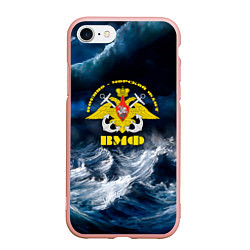 Чехол iPhone 7/8 матовый Военно-морской флот, цвет: 3D-светло-розовый