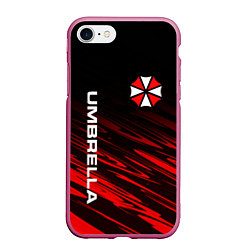 Чехол iPhone 7/8 матовый UMBRELLA CORPORATION, цвет: 3D-малиновый