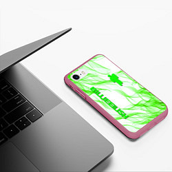 Чехол iPhone 7/8 матовый BILLIE EILISH, цвет: 3D-малиновый — фото 2