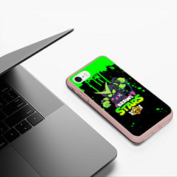 Чехол iPhone 7/8 матовый BRAWL STARS VIRUS 8-BIT, цвет: 3D-светло-розовый — фото 2