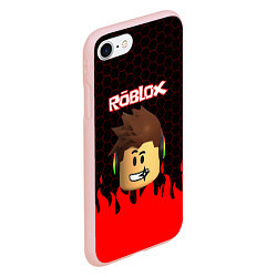 Чехол iPhone 7/8 матовый ROBLOX, цвет: 3D-светло-розовый — фото 2