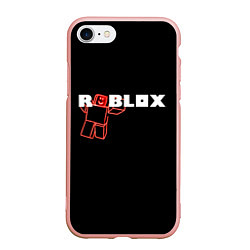 Чехол iPhone 7/8 матовый Роблокс Roblox, цвет: 3D-светло-розовый