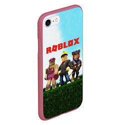 Чехол iPhone 7/8 матовый ROBLOX, цвет: 3D-малиновый — фото 2