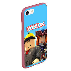 Чехол iPhone 7/8 матовый ROBLOX, цвет: 3D-малиновый — фото 2