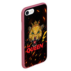 Чехол iPhone 7/8 матовый The Queen, цвет: 3D-малиновый — фото 2