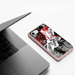 Чехол iPhone 7/8 матовый Green Day - Father of All MF, цвет: 3D-светло-розовый — фото 2