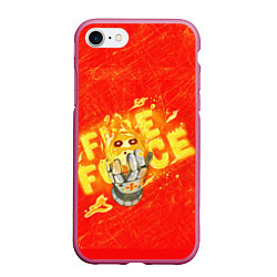 Чехол iPhone 7/8 матовый Fire Force, цвет: 3D-малиновый