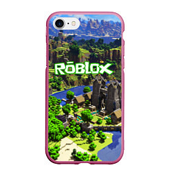 Чехол iPhone 7/8 матовый ROBLOX, цвет: 3D-малиновый