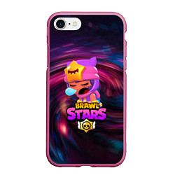 Чехол iPhone 7/8 матовый BRAWL STARS SANDY, цвет: 3D-малиновый