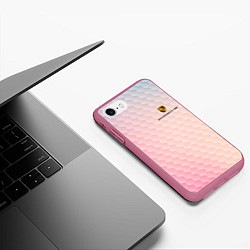 Чехол iPhone 7/8 матовый PORSCHE, цвет: 3D-малиновый — фото 2