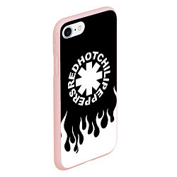 Чехол iPhone 7/8 матовый Red Hot Chili Peppers, цвет: 3D-светло-розовый — фото 2