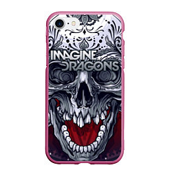 Чехол iPhone 7/8 матовый Imagine Dragons, цвет: 3D-малиновый